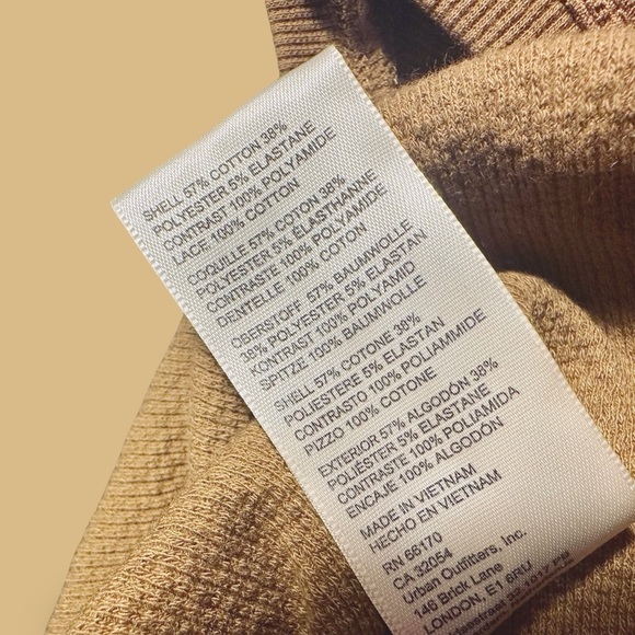 NWOT Free People ‘Wear Me Out’ Thermal Mesh Lace Cuff Sleeve Top in “Olive Leaf” - Picture 13 of 16